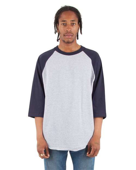 Shaka Wear Unisex Raglan Three-Quarter Sleeve T-Shirt - Shaka Wear SHRAG
