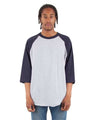 Shaka Wear Unisex Raglan Three-Quarter Sleeve T-Shirt - Shaka Wear SHRAG