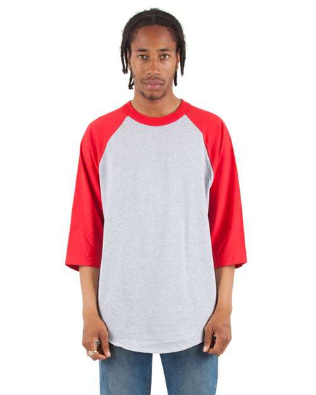 Shaka Wear Unisex Raglan Three-Quarter Sleeve T-Shirt - Shaka Wear SHRAG