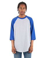 Shaka Wear Unisex Raglan Three-Quarter Sleeve T-Shirt - Shaka Wear SHRAG