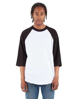 Shaka Wear Unisex Raglan Three-Quarter Sleeve T-Shirt - Shaka Wear SHRAG