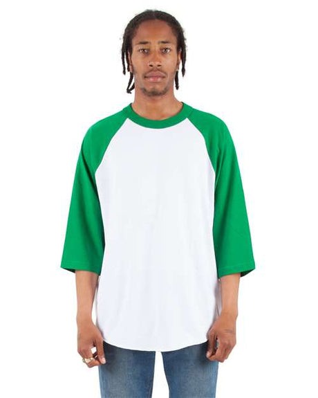 Shaka Wear Unisex Raglan Three-Quarter Sleeve T-Shirt - Shaka Wear SHRAG