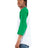 Shaka Wear Unisex Three-Quarter Sleeve Raglan T-Shirt - White/ Kelly Green - Shaka Wear SHRAG Shaka Wear White/ Kelly Green S