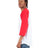 Shaka Wear Unisex Three-Quarter Sleeve Raglan T-Shirt - White/ Red - Shaka Wear SHRAG Shaka Wear White/ Red S