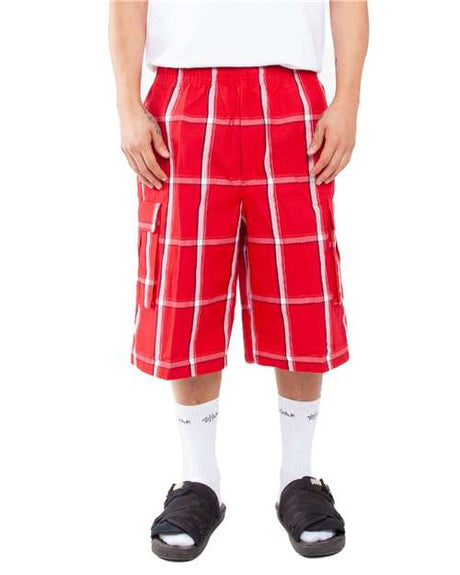 Shaka Wear Unisex Plaid Shorts - Shaka Wear SHSP