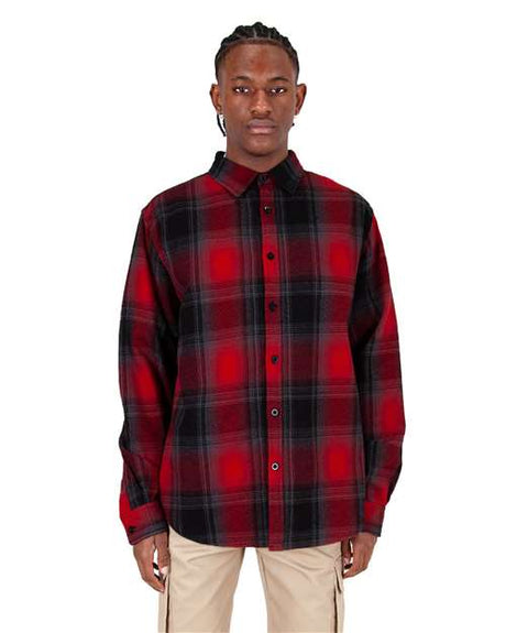 Shaka Wear Unisex Plaid Flannel Overshirt - Shaka Wear SHHFS