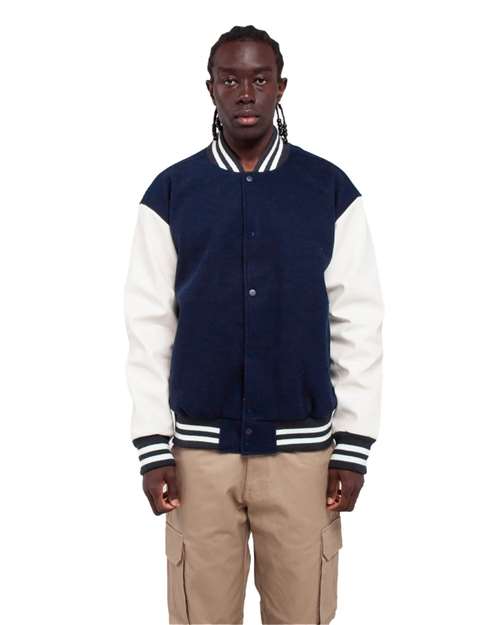 Shaka Wear Unisex Letterman Jacket - Shaka Wear SHLLJ