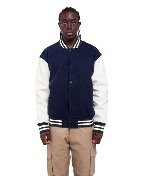 Shaka Wear Unisex Letterman Jacket - Shaka Wear SHLLJ
