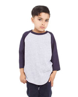 Shaka Wear Youth Three-Quarter Sleeve Raglan - Shaka Wear SHRAGY