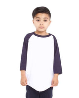 Shaka Wear Youth Three-Quarter Sleeve Raglan - Shaka Wear SHRAGY