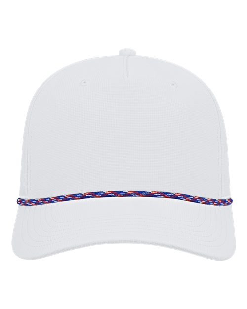 CAP AMERICA Athletic Rope Cap - CAP AMERICA i7256 CAP AMERICA White-Red/ White/ Royal Adjustable