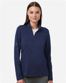 Adidas Women's Textured Stripe Quarter-Zip Pullover - Adidas A709