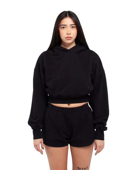 Shaka Wear Women's Garment-Dyed Crop Hooded Sweatshirt - Shaka Wear SHGWC