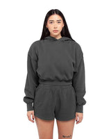 Shaka Wear Women's Garment-Dyed Crop Hooded Sweatshirt - Shaka Wear SHGWC
