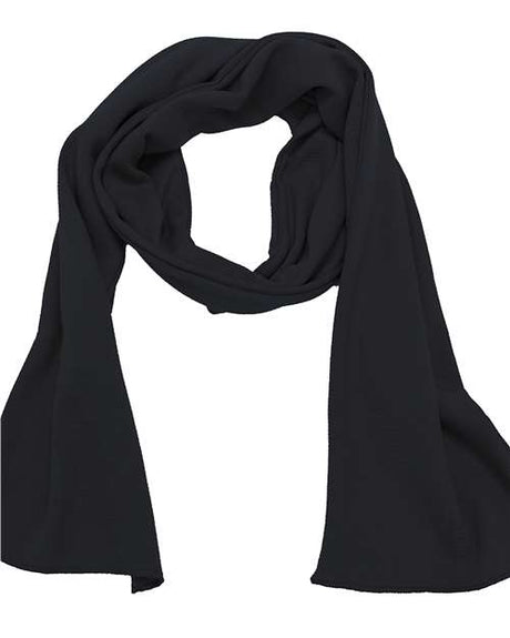 Bayside USA Made Cotton Thermal Scarf - Bayside 1150BA Bayside Black One Size