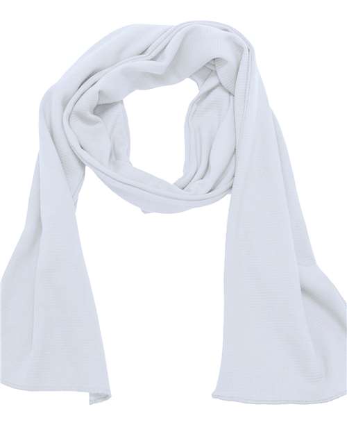 Bayside USA Made Cotton Thermal Scarf - Bayside 1150BA Bayside White One Size