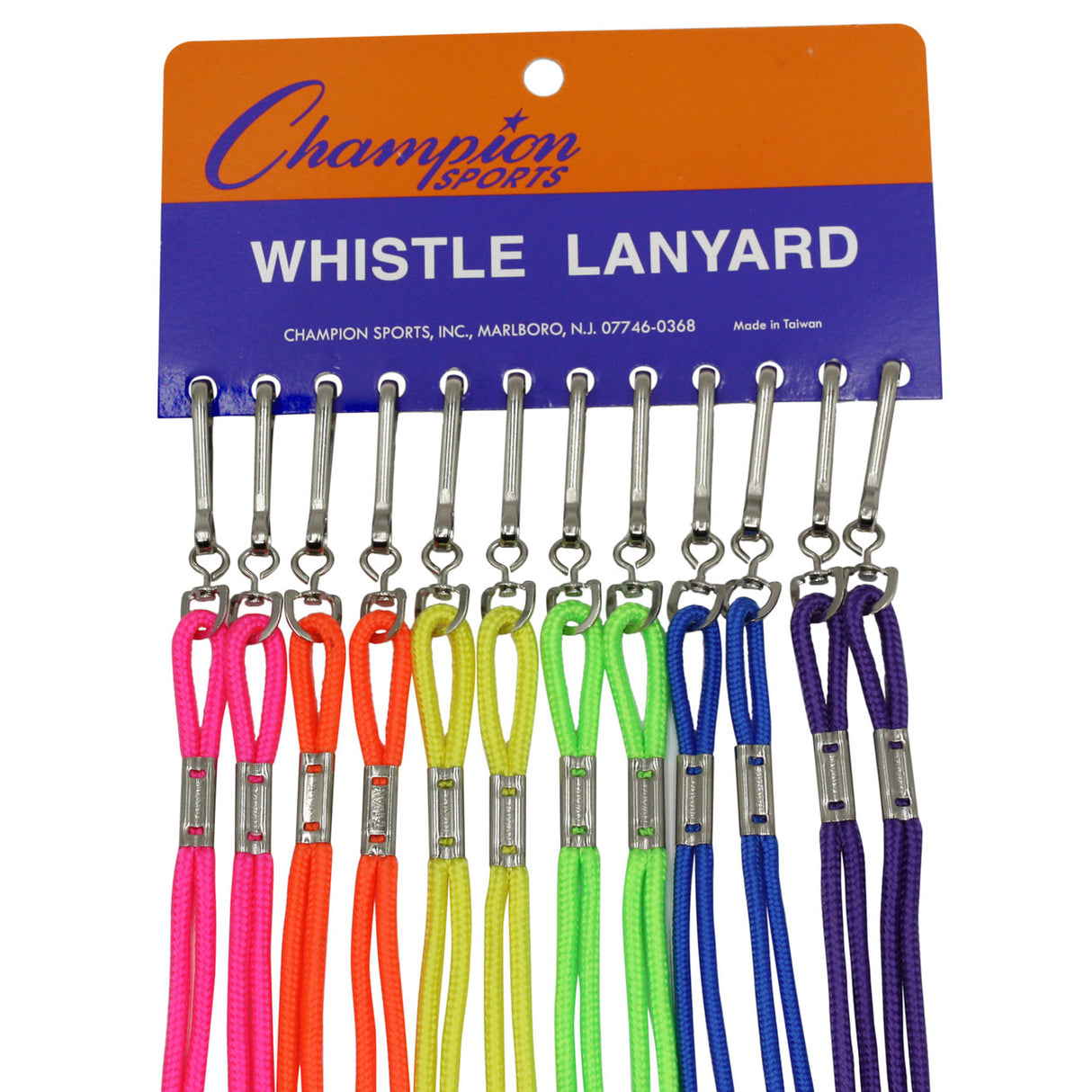 Champion Sports HEAVY-DUTY NEON NYLON LANYARDS