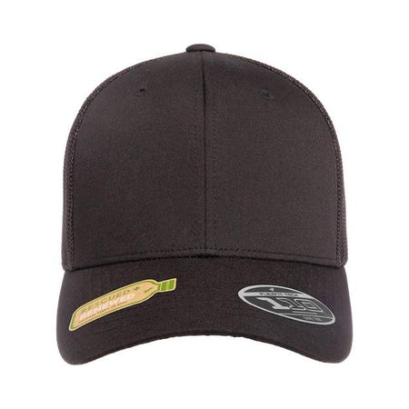 Flexfit 110® Recycled Mesh Cap - Flexfit 110R Flexfit Black Adjustable