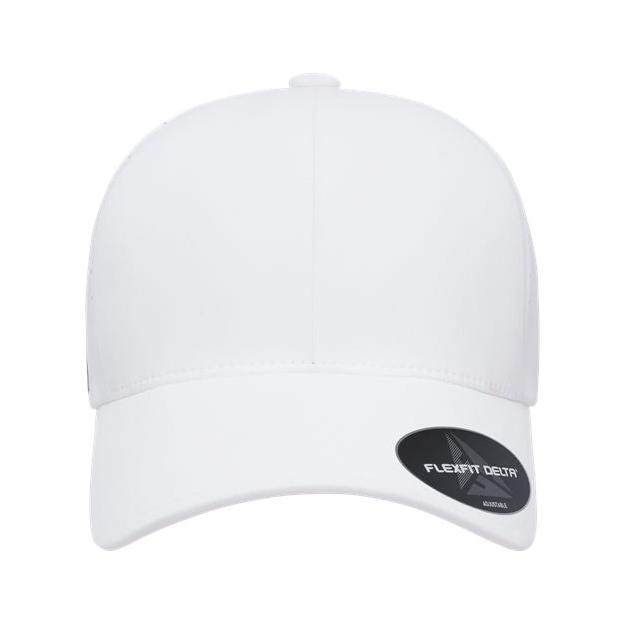 Flexfit Delta® Snapback Perforated Cap - Flexfit 180AP Flexfit White Adjustable