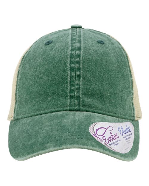 Infinity Her Women's Washed Mesh-Back Cap - Infinity Her TESS Infinity Her Jade/ Daisy/ Khaki Adjustable