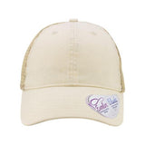 Infinity Her Women's Washed Mesh-Back Cap - Infinity Her TESS Infinity Her Vanilla/ Longhorn/ Khaki Adjustable