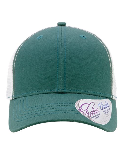 Infinity Her Women's Modern Trucker Cap - Infinity Her CHARLIE Infinity Her Emerald/ White Adjustable