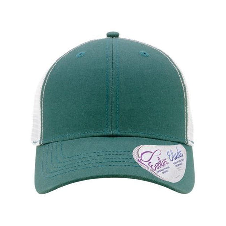 Infinity Her Women's Modern Trucker Cap - Infinity Her CHARLIE Infinity Her Emerald/ White Adjustable
