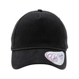 Infinity Her Women's Washed 5-Panel with Rope - Infinity Her MAYA Infinity Her Black/ Black Leopard Adjustable