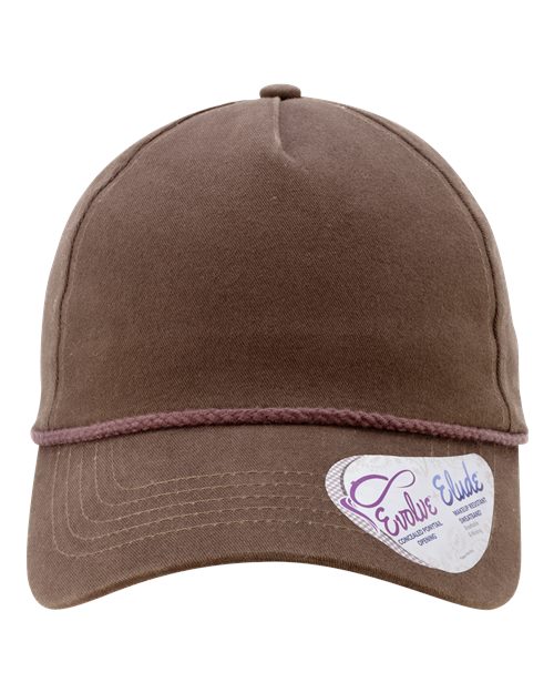 Infinity Her Women's Washed 5-Panel with Rope - Infinity Her MAYA Infinity Her Chocolate/ Fawn Adjustable