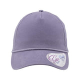 Infinity Her Women's Washed 5-Panel with Rope - Infinity Her MAYA Infinity Her Violet/ Snow Leopard Adjustable