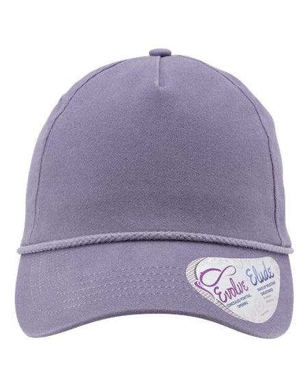 Infinity Her Women's Washed 5-Panel with Rope - Infinity Her MAYA Infinity Her Violet/ Snow Leopard Adjustable