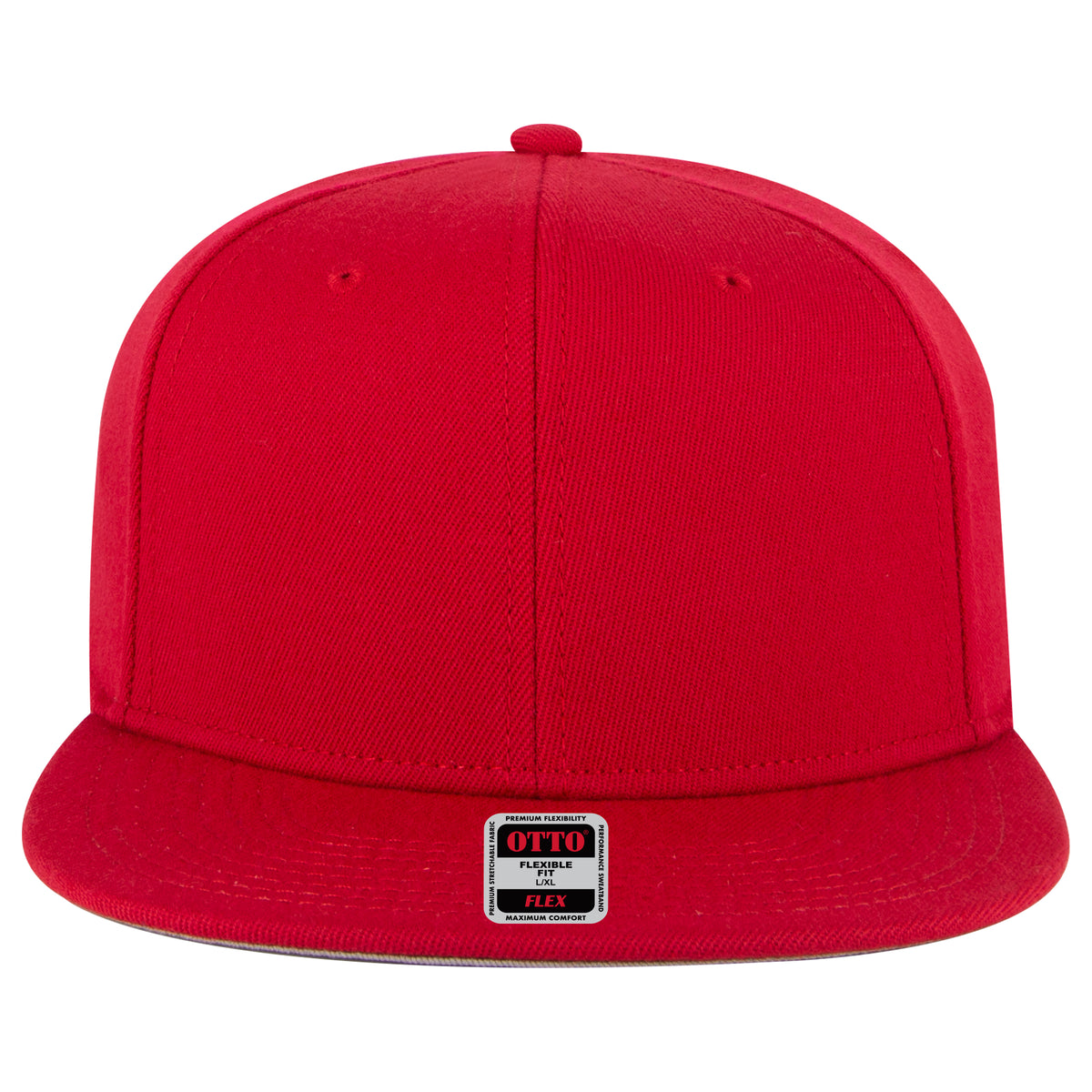 OTTO CAP "OTTO FLEX" 6 Panel Mid Profile Style Baseball Cap OTTO 13-1329 Otto Cap 002 - Red S/M