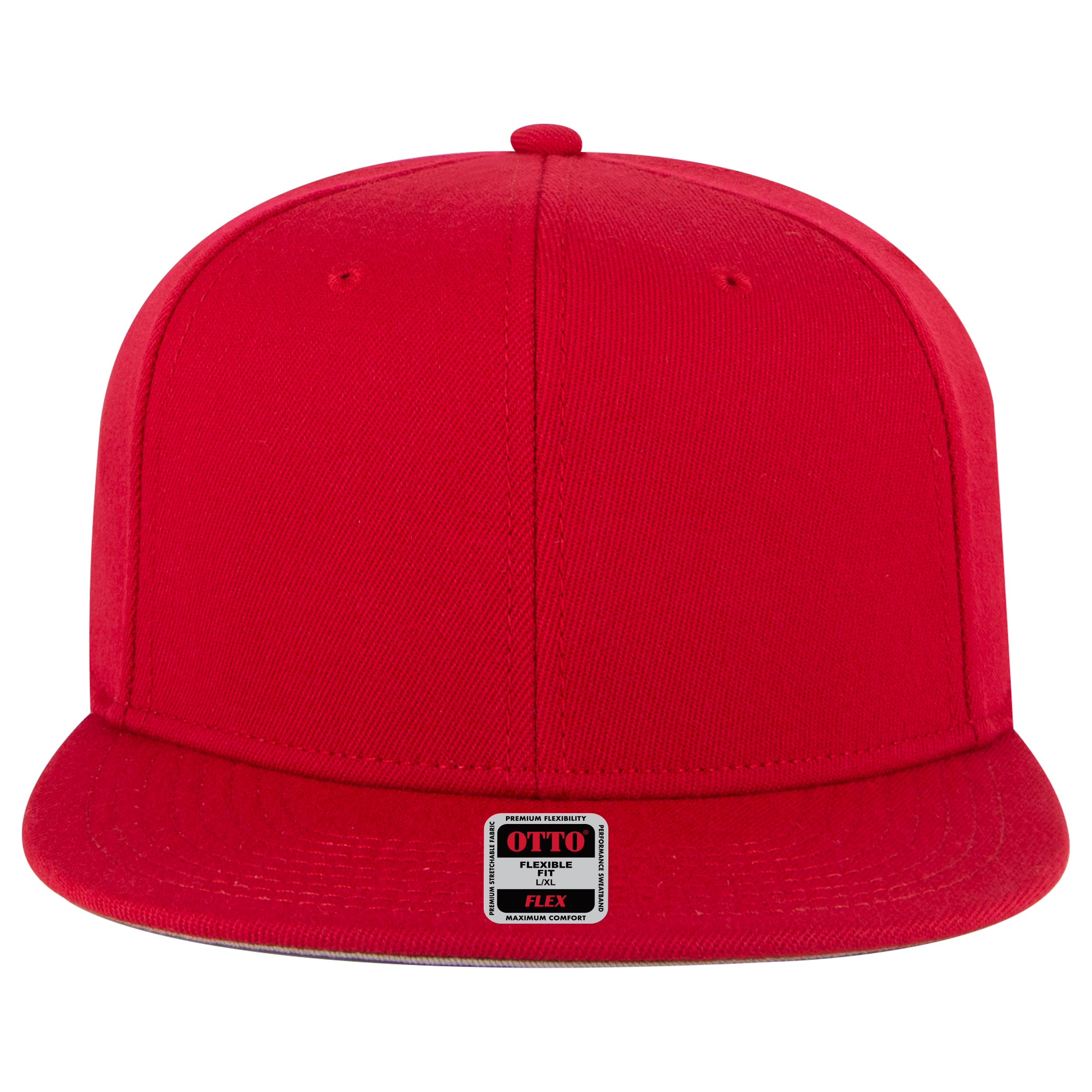 OTTO CAP "OTTO FLEX" 6 Panel Mid Profile Style Baseball Cap OTTO 13-1329 Otto Cap 002 - Red S/M