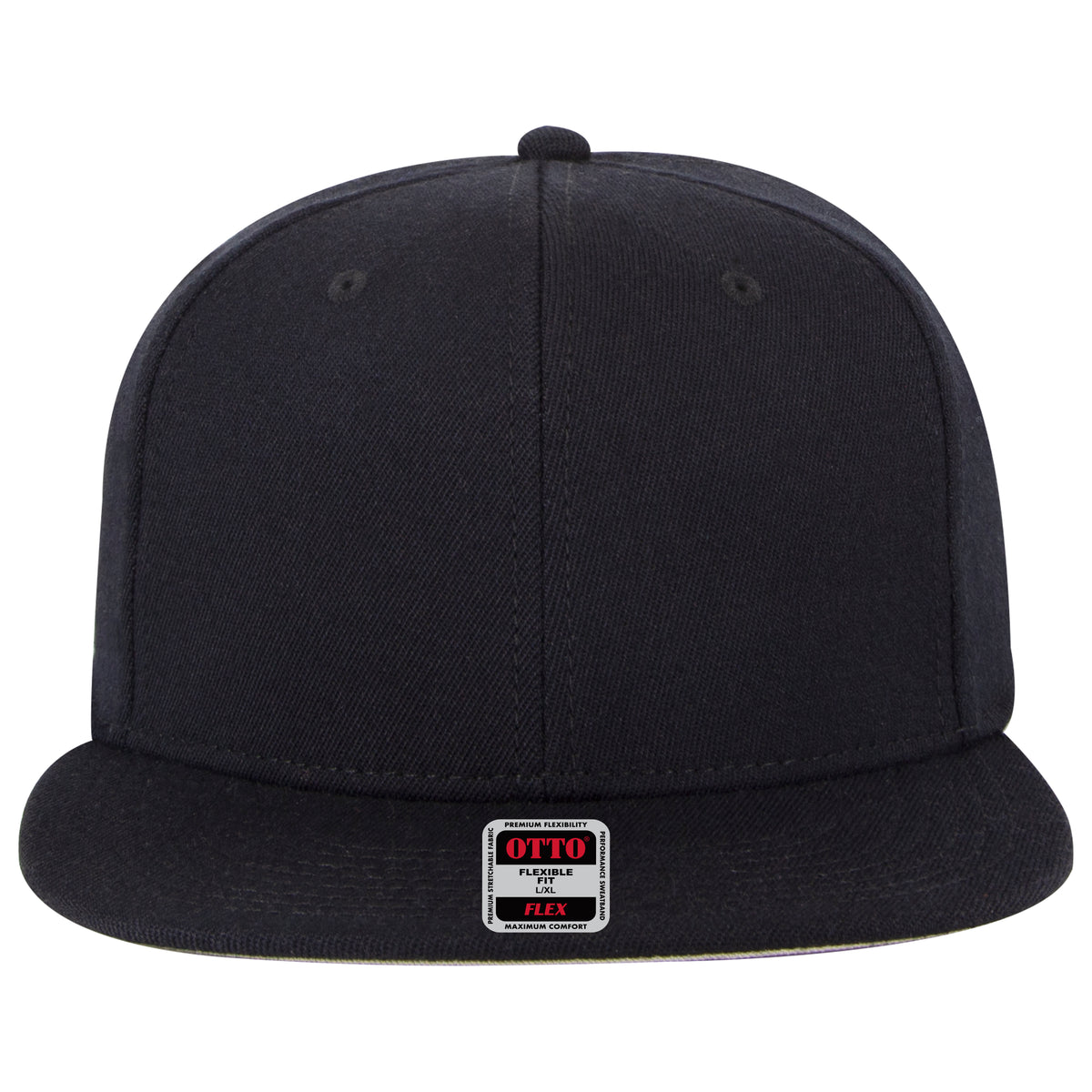 OTTO CAP "OTTO FLEX" 6 Panel Mid Profile Style Baseball Cap OTTO 13-1329 Otto Cap 003 - Black L/XL