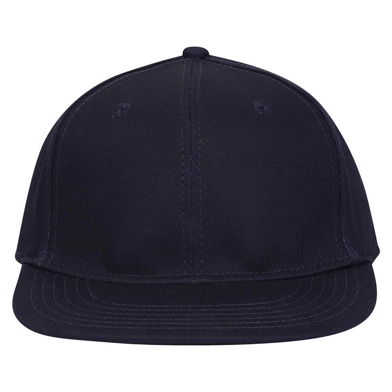 OTTO CAP "OTTO FLEX" 6 Panel Mid Profile Flat Visor Baseball Cap OTTO 13-725 Otto Cap 004 - Navy S/M