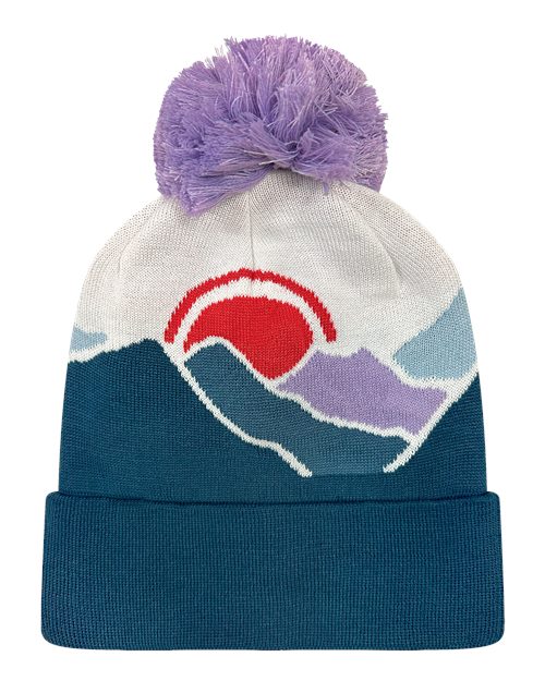 LOCALE Grand Recycled Beanie - LOCALE GRNDSR LOCALE Mountain Sunset/ Purple One Size