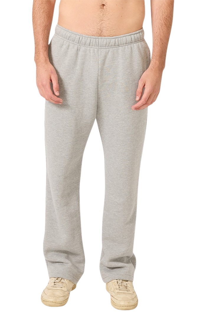 Royal Apparel 13056 Unisex Cotton Fleece Straight Leg Sweatpant - Heather Grey