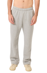 Royal Apparel 13056 Unisex Cotton Fleece Straight Leg Sweatpant - Heather Grey