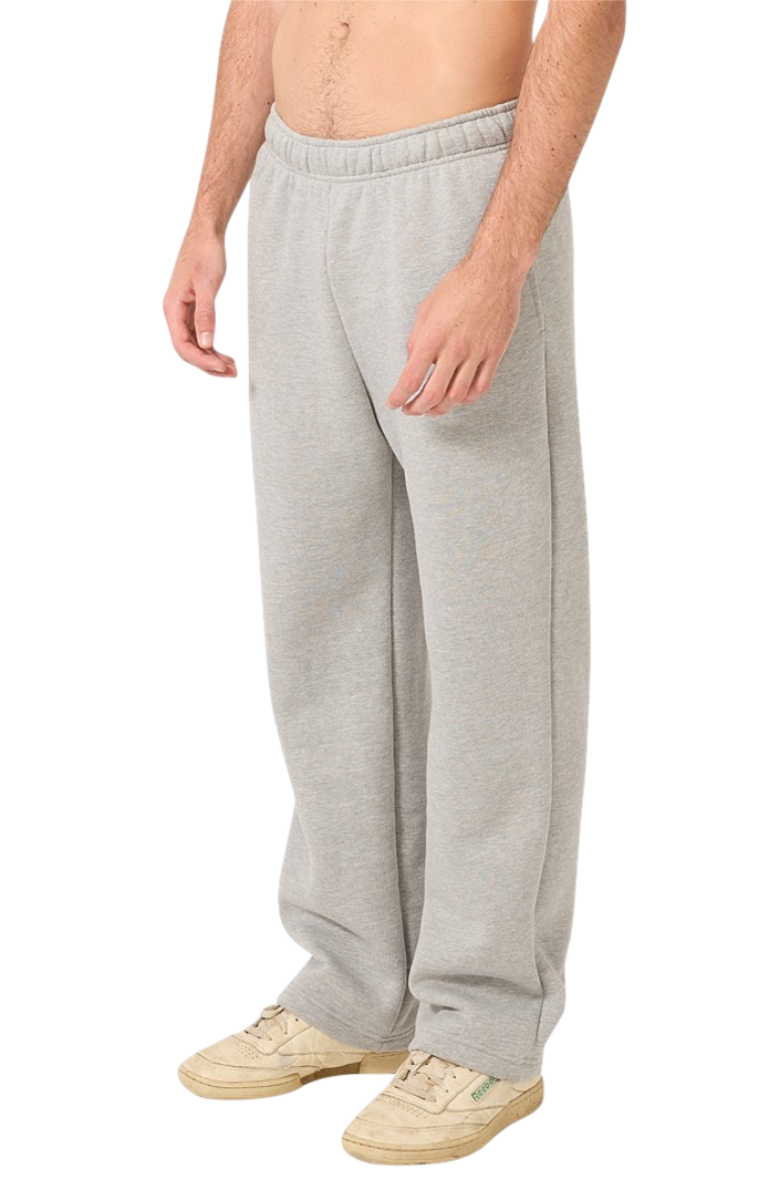 Royal Apparel 13056 Unisex Cotton Fleece Straight Leg Sweatpant - Heather Grey