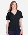 Joe's USA Women's CrownLux Performance® Plaited Rolled Sleeve Shirt