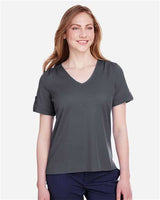 Joe's USA Women's CrownLux Performance® Plaited Rolled Sleeve Shirt