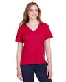 Joe's USA Women's CrownLux Performance® Plaited Rolled Sleeve Shirt
