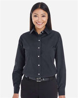 Joe's USA Women's Crown Collection® Striped Woven Dress Shirt