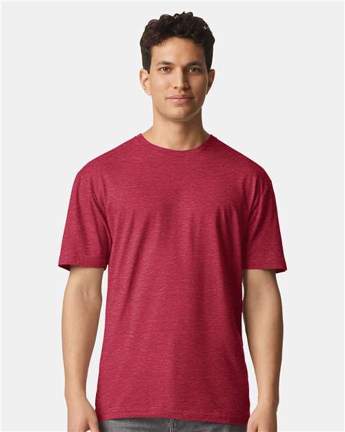 Gildan Light Cotton T-Shirt - Heather Red - Gildan 3000 Gildan Heather Red L