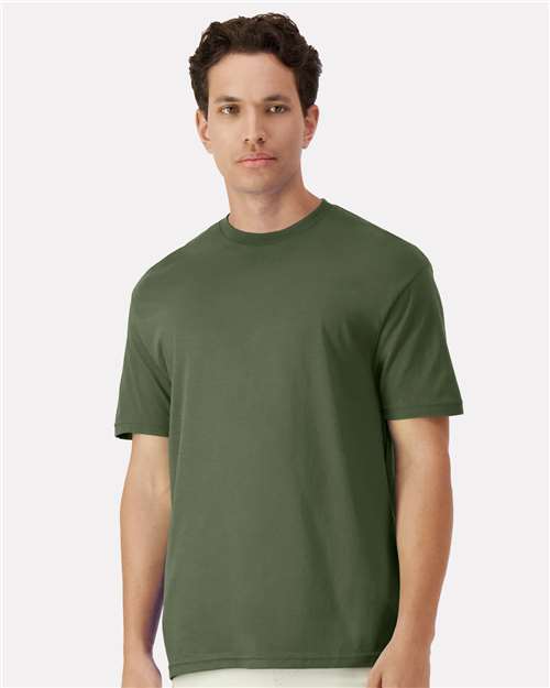 Gildan Light Cotton T-Shirt - Military Green - Gildan 3000 Gildan