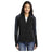 Ladies Colorblock Microfleece Jacket Joe's USA Black/Battleship Grey X-Small