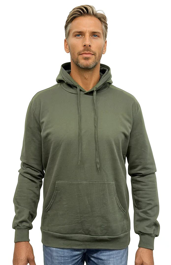 Royal Apparel 13155 Unisex Cotton Pullover Hoodie - Army