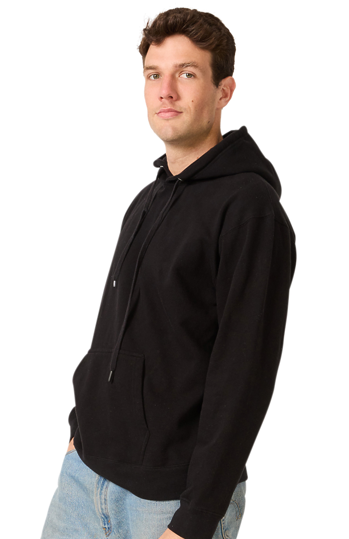 Royal Apparel 13155 Unisex Cotton Pullover Hoodie - Black