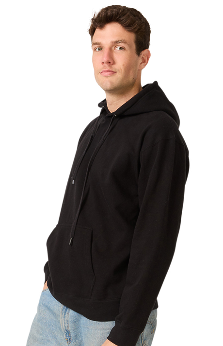 Royal Apparel 13155 Unisex Cotton Pullover Hoodie - Black