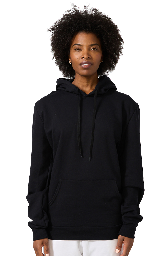 Royal Apparel 13155 Unisex Cotton Pullover Hoodie - Black
